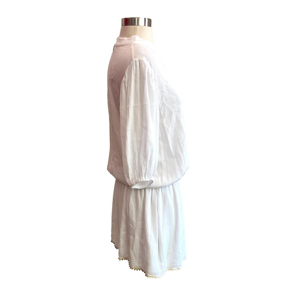 Tea Bags Los Angeles Brand White Crackle Texture Cover Up Dress XS EUC - Picture 7 of 12